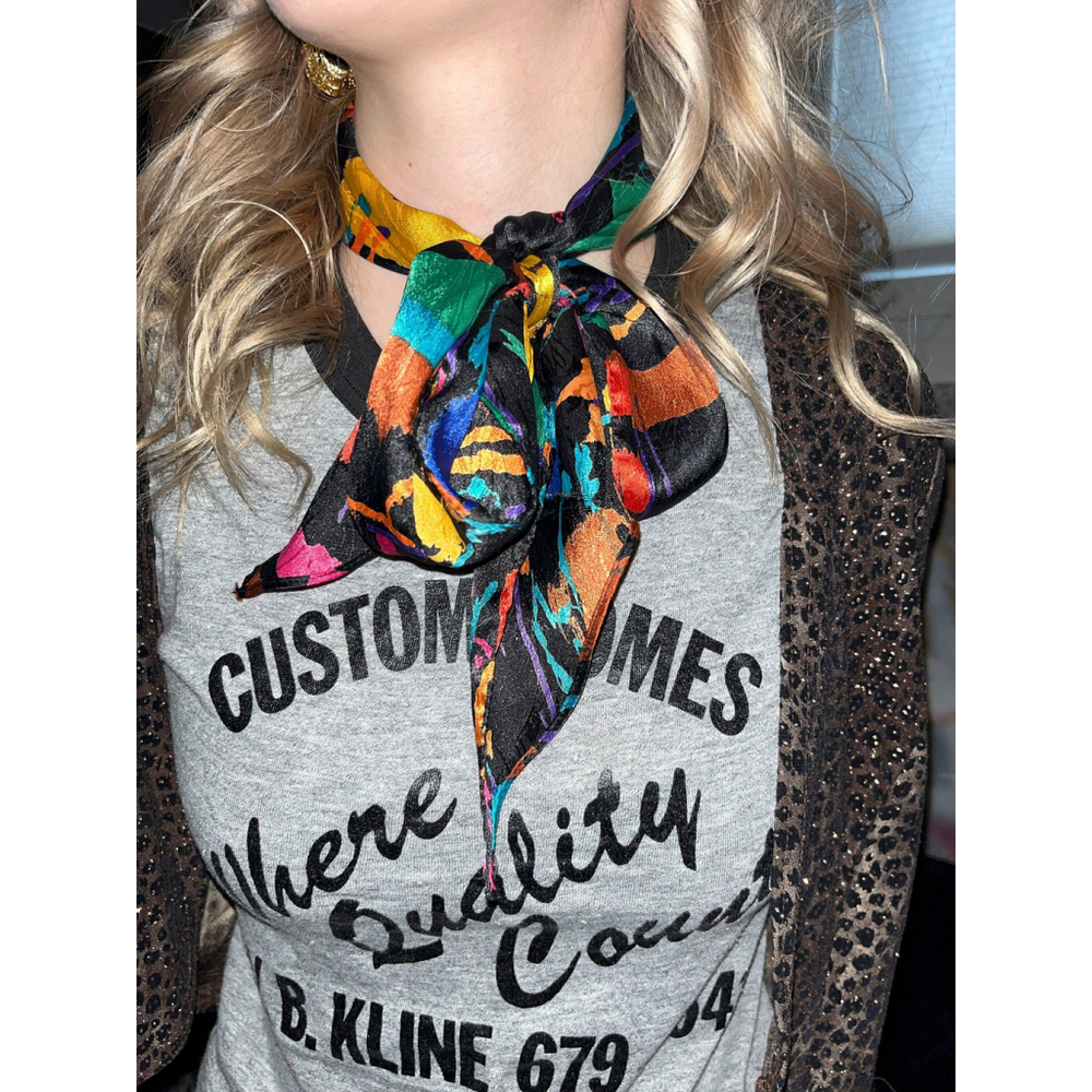 Abstract Brushstroke Scarf - Picture 2 of 6